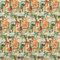 Jamaica - Green,Orange & Rust Abstract & Geometric Upholstery Fabric 54 Inches"